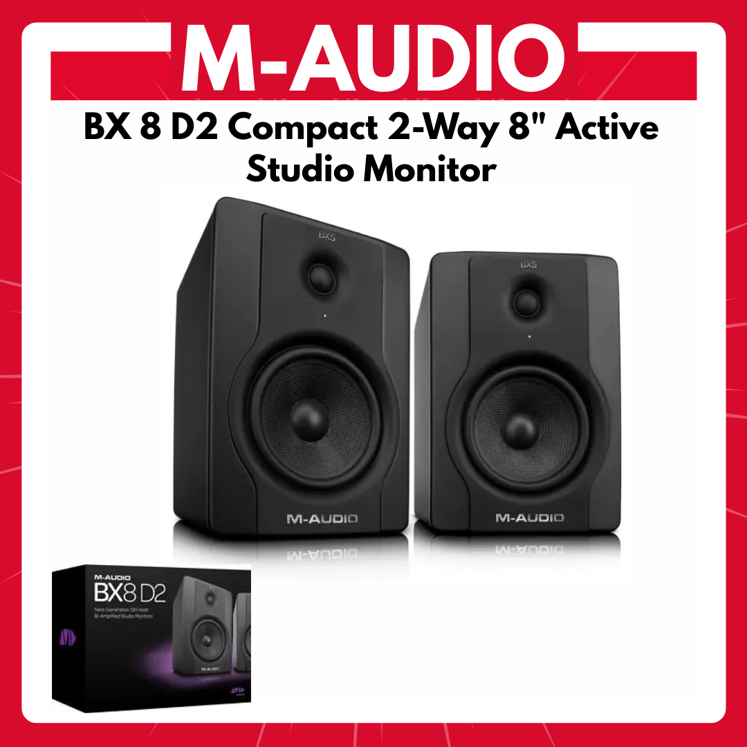 MAudio BX8 D2 Active Studio Monitor Pair